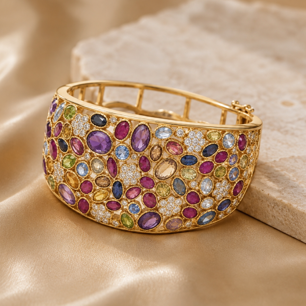 Multicolor Gemstone Bangle