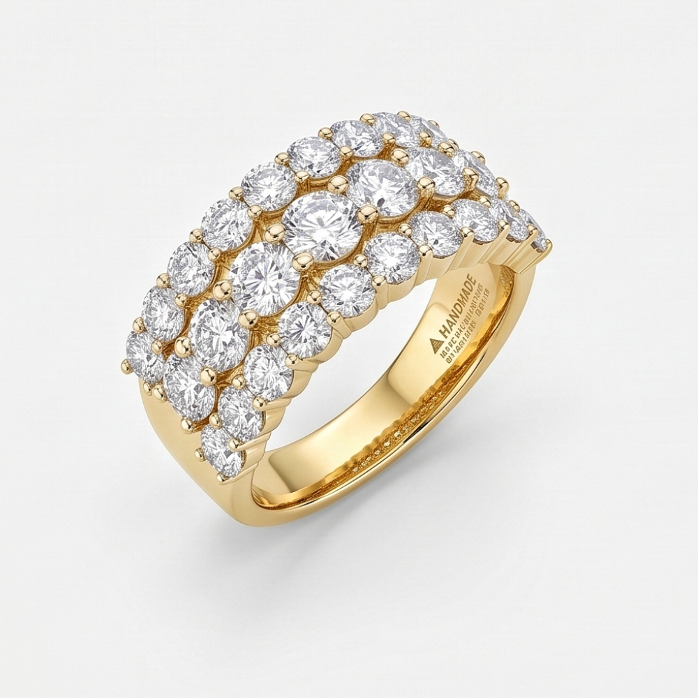 Triple-Row Pave Band