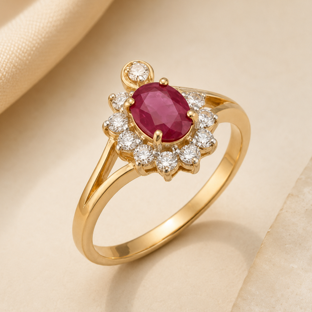 Ruby constellation ring