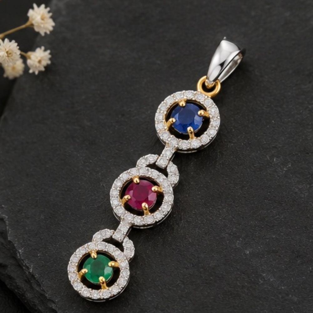 Trio Gemstone Drop